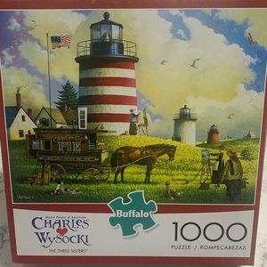 🧩Charles Wysocki-“The Three Sisters”-Buffalo Games 1000 piece jigsaw puzzle